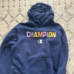Champion navy blue hoodie